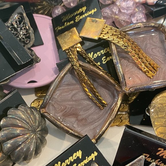 Huge lot of 80s earrings - 50pr deadstock Morrey Earrings - Grab bag mystery - Picture 5 of 6